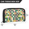CuwrYet Car Tissue Holder Car Visor Organizer Tissue Box Holder for Car Sun Visor Organizer with Car Vehicle Accessories Essentials Interior for Women Men Checkered Green Pink Yellow view 4