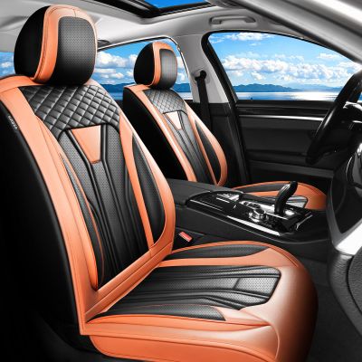 KIBIJI Car Seat Covers for Audi Q7 2007-2025 2026 Orange&Black