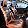KIBIJI Car Seat Covers for Audi Q7 2007-2025 2026 Orange&Black view 1