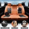 KIBIJI Car Seat Covers for Audi Q7 2007-2025 2026 Orange&Black view 3