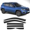 Rain Guards Compatible with Jeep Compass 2017-2026 Black 6 PCS view 2