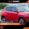 Rain Guards Compatible with Jeep Compass 2017-2026 Black 6 PCS view 3
