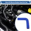Motoforti 90 Degrees Elbow Coupler Silicone Hose 38mm to 38mm ID 4 Layers Cloth Intercooler Heater Turbocharger Air Intake Pipe Radiator Coolant Tube 7" l Blue view 2