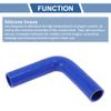 Motoforti 90 Degrees Elbow Coupler Silicone Hose 38mm to 38mm ID 4 Layers Cloth Intercooler Heater Turbocharger Air Intake Pipe Radiator Coolant Tube 7" l Blue view 4