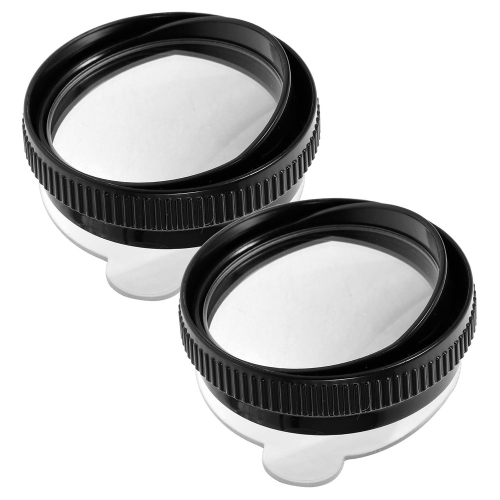 PAMINGONO Adjustable Blind Spot Rearview Mirror with Suction Cup, Wide Angle Car Mirror Accessories for Enhanced Visibility, Rain Shield Included, 1 Pair for Vehicles