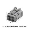AICNRUT 1sets Dj7061-1.8-11/21 Waterproof Connector 6p 7222-7464-40 7123-7464-40 DJ7061Y-2-11/21 MG640337-5 MG610335-5 AICNRUT(Dark Grey) view 2