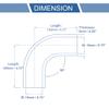 Motoforti 90 Degrees Elbow Coupler Silicone Hose 19mm to 19mm ID 4 Layers Cloth Intercooler Heater Turbocharger Air Intake Pipe Radiator Coolant Tube 5" l Black view 3