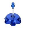 Fiknonk 1 PC Motorcycle Gas Cap, CNC Aluminum Alloy Fuel Tank Cap with Vent Hose,Inside Diameter 1.95(49.5mm), Replacement Cover for 50cc-160cc Dirt Bikes, Pit Bikes (Blue) view 1