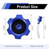 Fiknonk 1 PC Motorcycle Gas Cap, CNC Aluminum Alloy Fuel Tank Cap with Vent Hose,Inside Diameter 1.95(49.5mm), Replacement Cover for 50cc-160cc Dirt Bikes, Pit Bikes (Blue) view 2
