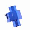 Zohisin Blue Metal Temp Joint Pipe Hose Temperature Sensor Adapter with 2 Stainless Steel Clamps Accurate Temperature Gauge for Most Cars Overheating and Diagnose Vehicle Problems Easily (01) view 3