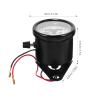 ABOOFAN Motorcycle Speedometer Gauge Dual Odometer Replacement with White Dial Chrome Case for Motorbike Modified Accessories view 2