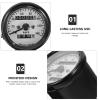 ABOOFAN Motorcycle Speedometer Gauge Dual Odometer Replacement with White Dial Chrome Case for Motorbike Modified Accessories view 3
