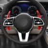 Auto Sports Larger Paddle Shifter Extensions for Mercedes-Benz E-Class 2016-2020, Car Adhesive Trim Interior Steering Wheel Accessories,Black view 4