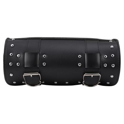 INOOMP Motorcycle Tool Storage Bag Metal Buckle Universal Black Handlebar and Tail Bag for Motorbike Riding Equipment for Cruiser and Electric Bikes
