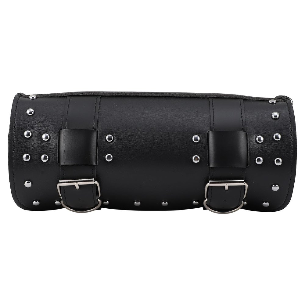 INOOMP Motorcycle Tool Storage Bag Metal Buckle Universal Black Handlebar and Tail Bag for Motorbike Riding Equipment for Cruiser and Electric Bikes