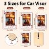 Personalized King & Queen Photo Car Visor Clip Custom Picture & Initial Wooden Playing Card Style Couple Gift, Drive Safe I Love You Car Accessory for Husband Wife, Anniversary Valentines Day Gift view 2