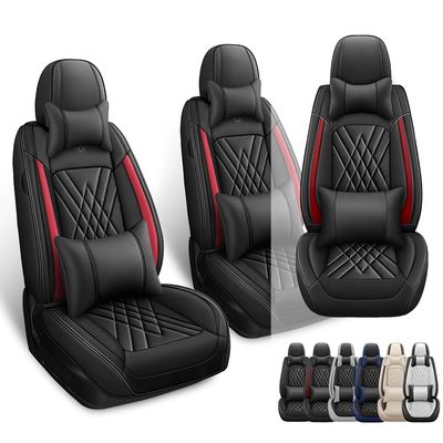 Bemony Car Seat Cover Fit for Toyota Camry 2012-2026 Black Red