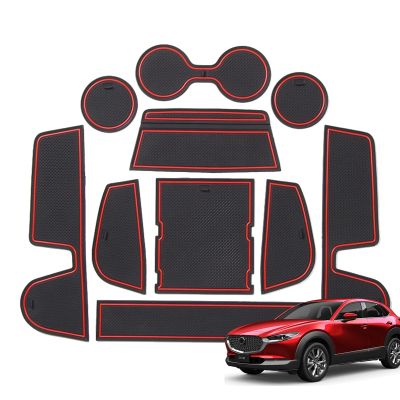 KOOGEN Center Console Pads for 2020-2026 Mazda CX30 10Pcs Red