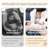 FLORICH Kids Travel Pillow, Car Sleeping Travel Pillow for Kids, Removable H-Shaped Pillow for Adults and Children to Support Head and Body Road Trips with Neck Pillow and Blanket (Beige White) view 2