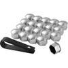 Car Wheel Nut Caps for Hyundai Verna, Lug Nuts Covers Bolt Cap Auto Hub Screw Protector Cars Tire Rims Nut Exterior Protection Decoration,E/Silver-C/21mm view 1