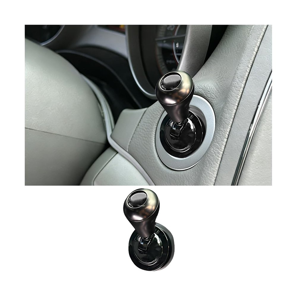 SWPHRT Car Push Start Button Joystick, Cool Metal Vehicles Engine Ignition Button Cover Joystick, Automotive Interior Starter Stop Protector Rocker Decor, Universal for Van Truck SUV (Gray)