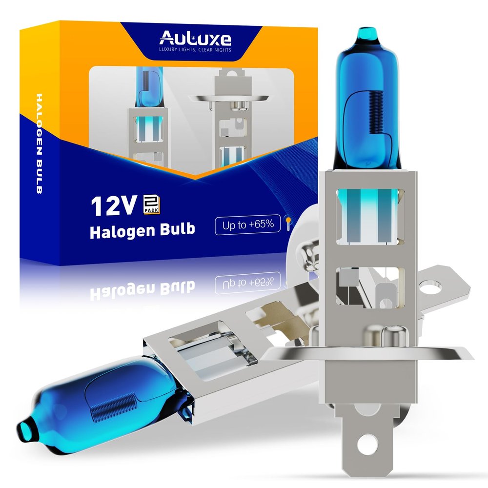 AULUXE H1 Halogen Headlight/Fog Light 12V 100W White 5000K High/Low Beam Super Bright, 2 pack