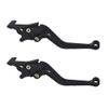 bskkw 1 Pair Black Motorcycle Brake Clutch Levers, CNC Aluminum Alloy Handle Set for Scooter Motorbike, Adjustable Replacement Parts view 1