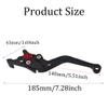 bskkw 1 Pair Black Motorcycle Brake Clutch Levers, CNC Aluminum Alloy Handle Set for Scooter Motorbike, Adjustable Replacement Parts view 2