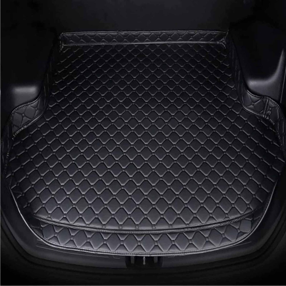 Car Boot Liner for Land Rover Evoque (Convertible) 2016-2024, Leather Waterproof Anti-Scratch Anti-Slip Auto Rear Trunk Carpet Protector Pad,Black