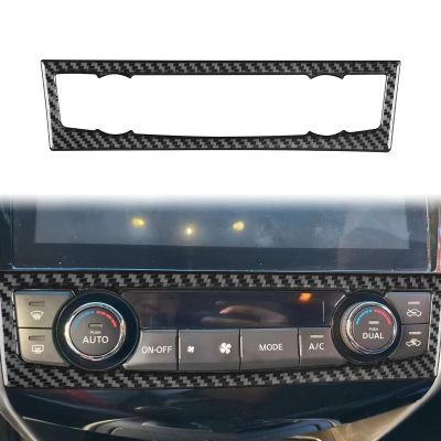 Real Premium Carbon Fiber Car Interior Stickers Air Conditioner Panel Accessories Compatible with Nissan Altima 2013 2014 2015 2016 2017 2018 Black 1PCS