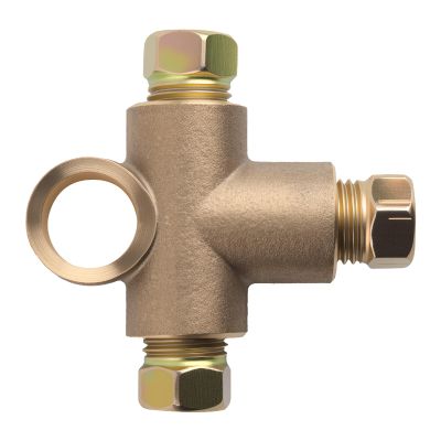 T-Shape 3 Way Brake Line Tee Union,Brake Line Fittings Kit with Inverted Male Nuts for Brakes System Maintenance,Durable Brakes Lines Union for Connecting 3/16-Inch Pipe