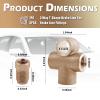 T-Shape 3 Way Brake Line Tee Union,Brake Line Fittings Kit with Inverted Male Nuts for Brakes System Maintenance,Durable Brakes Lines Union for Connecting 3/16-Inch Pipe view 2