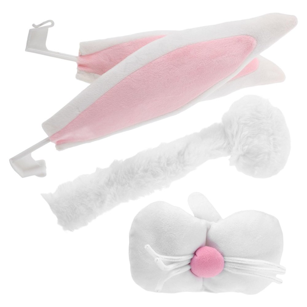Healifty 1 Set Easter Bunny Car Decorations: Easter Bunny Ear Nose and Cute Tail Car Decorations - Rabbits Automobile Decor Kit - Vehicle Spring Accessories