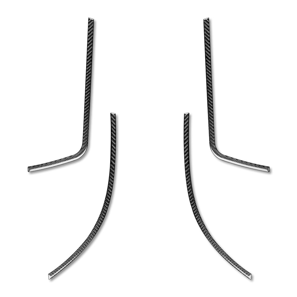 Real Carbon Fiber Interior Overhaul Decoration Cover Classic Muscle Style Sticker Trim for Chrysler 300 300C 2005-2007 (Door Box & Handle Trims (4pc))