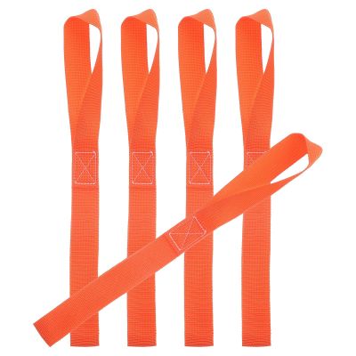 OFFIGAM Heavy Duty Motorcycle Tie Down Straps Loop Belt 4pcs 2.5cm X 30.5cm Orange Cargo Luggage Straps for Scooters Bikes ATV Secure Transport Random Color
