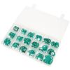 NULYLU 270pcs Car Air Conditioner O-Rings Seal Kit, Green Rubber Compressor Sealing Gaskets for Automotive Ac Repair, Universal Auto O Rings Set for Engine Cooling and Climate Control view 1