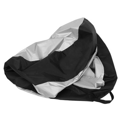 Luxshiny Oxford Cloth Spare Tire Cover Black Silver M (85x37cm) Universal Car Wheel Storage Bag with Handle UV Protection for Suvs Trailers Rvs