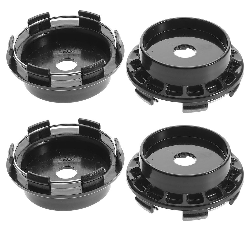 Abaodam 67mm 4pcs Black Wheel Hub Center Caps Vehicle Hubcap Rim Covers Replacement for Car Modification and Automotive Wheels