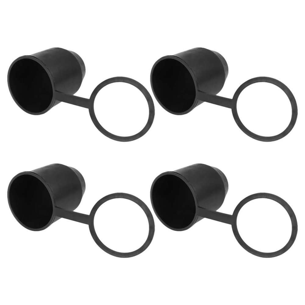 SOESFOUFU 4pcs Trailer Protective Ball Cover Universal Trailer Hitch Ball Cap Black Plastic Replacement Part for Truck and Rv Towing Accessories