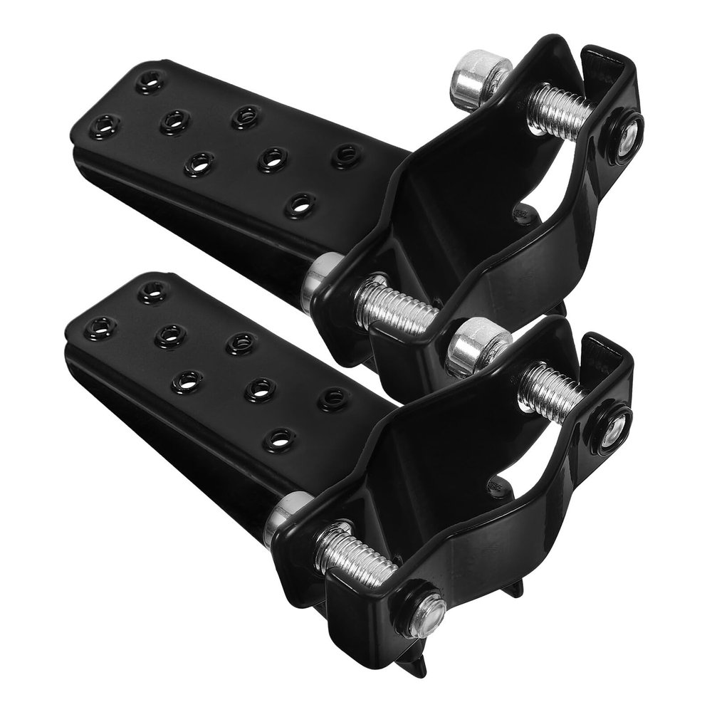 Ciieeo Foldable Motorcycle Foot Pegs Rear Pedal Set, Non-slip Anti-vibration Black Footrest Accessories for Universal Motorbike Passenger Use