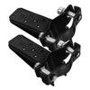 Ciieeo Foldable Motorcycle Foot Pegs Rear Pedal Set, Non-slip Anti-vibration Black Footrest Accessories for Universal Motorbike Passenger Use view 1