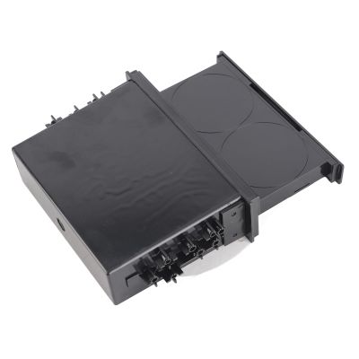 MotorCart Basics Single Din Radio Pocket Practical 2 in 1 Cup Holder Storage Box, Universal for Car Stereo, Premium ABS Material