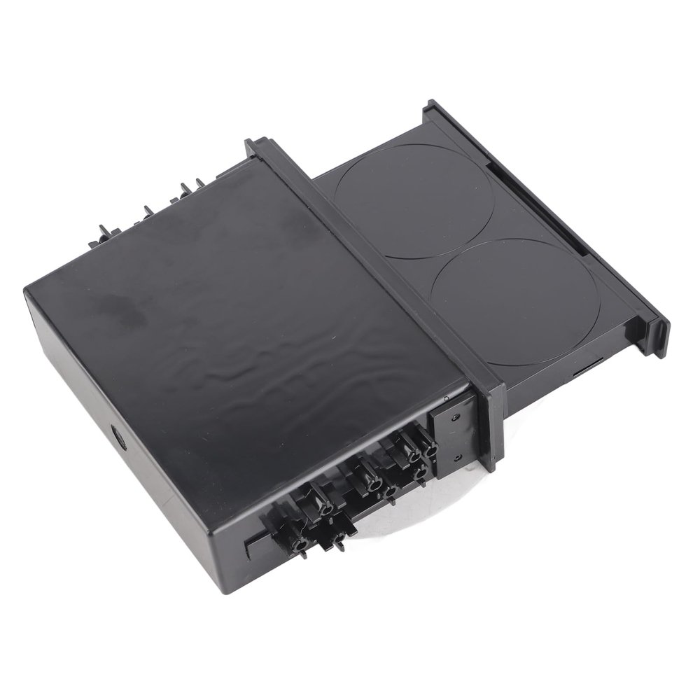 MotorCart Basics Single Din Radio Pocket Practical 2 in 1 Cup Holder Storage Box, Universal for Car Stereo, Premium ABS Material
