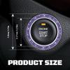 YUPIKJI 2PCS Car Bling Crystal Rhinestone Engine Start Decoration Ring, Push Start Button Cover, Crystal Rhinestone Auto Key lgnition Knob Ring, Auto Sparkling Sticker for Women Girls (Purple, 2PCS) view 2
