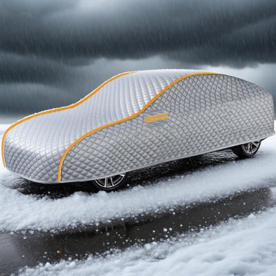 Full Car Covers for Renault Twingo 3 Phase 1,Thickened Hail-Proof Waterproof Sun-Proof and dustproof Cover Suitable for All Seasons
