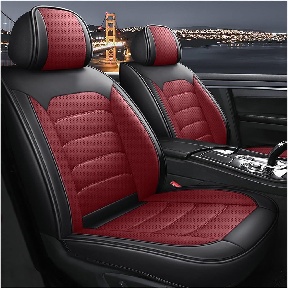 Leather Seat Covers Full Set for Subaru Crosstrek 2016-2026, Waterproof Five Seater Cars Protector Seat Cover Non-Slip Comfortable All Season Front Seats Back Seat Cover