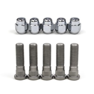 5 Pack 610-568 Wheel Lug Studs + 52950-14140 Wheel Lug Nuts - M12x1.5 for Hyundai Veloster Santa Fe Accent Elentra Sonata Kia Forte NIRO Soul Optima Rio