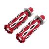 Zohisin CNC Motorcycle Rear Foot Pegs Pedal Aluminum Alloy Rearset Footrests for Motorcycle Red Fit (Red) view 1