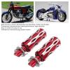 Zohisin CNC Motorcycle Rear Foot Pegs Pedal Aluminum Alloy Rearset Footrests for Motorcycle Red Fit (Red) view 2