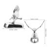 FELTECHELECTR Eagle Hood Ornament for Car - Metal 3D Eagle Sticker - Stand Bonnet Emblem Badge Sculpture Ornament for Trucks Auto Styling view 2